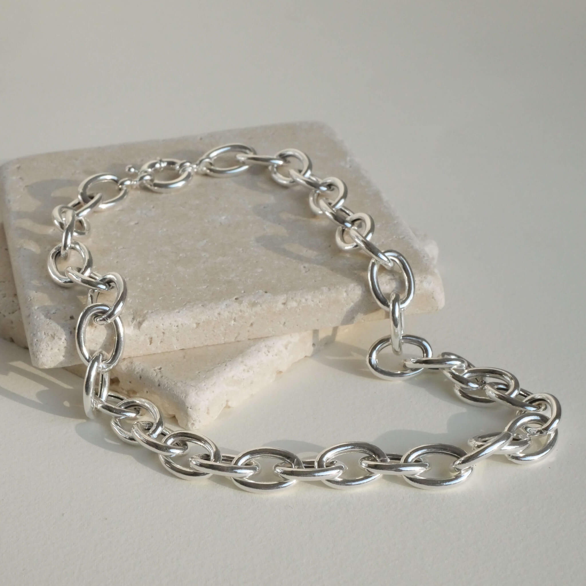 aufbewahrung statement ketten Freya Kette aus 925 Silber, Große Glieder – True Nuggets