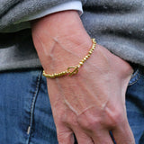 Armband Maya aus handgefertigten Nuggets aus 18K gold vermeil , Knebelverschluss- True Nuggets of Love