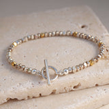 Armband Maya aus handgeschmiedeten Perlen 925er Silber bicolor - True Nuggets of Love