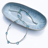 Kette Kaya aus Sterling Silber mit Südseeblauen Natur Zirkon Tropfen - TRUE NUGGETS of love