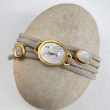 Münzarmband mit Pegasus und Mondstein aus 925er Silber, bicolor - TrueNuggets of Love