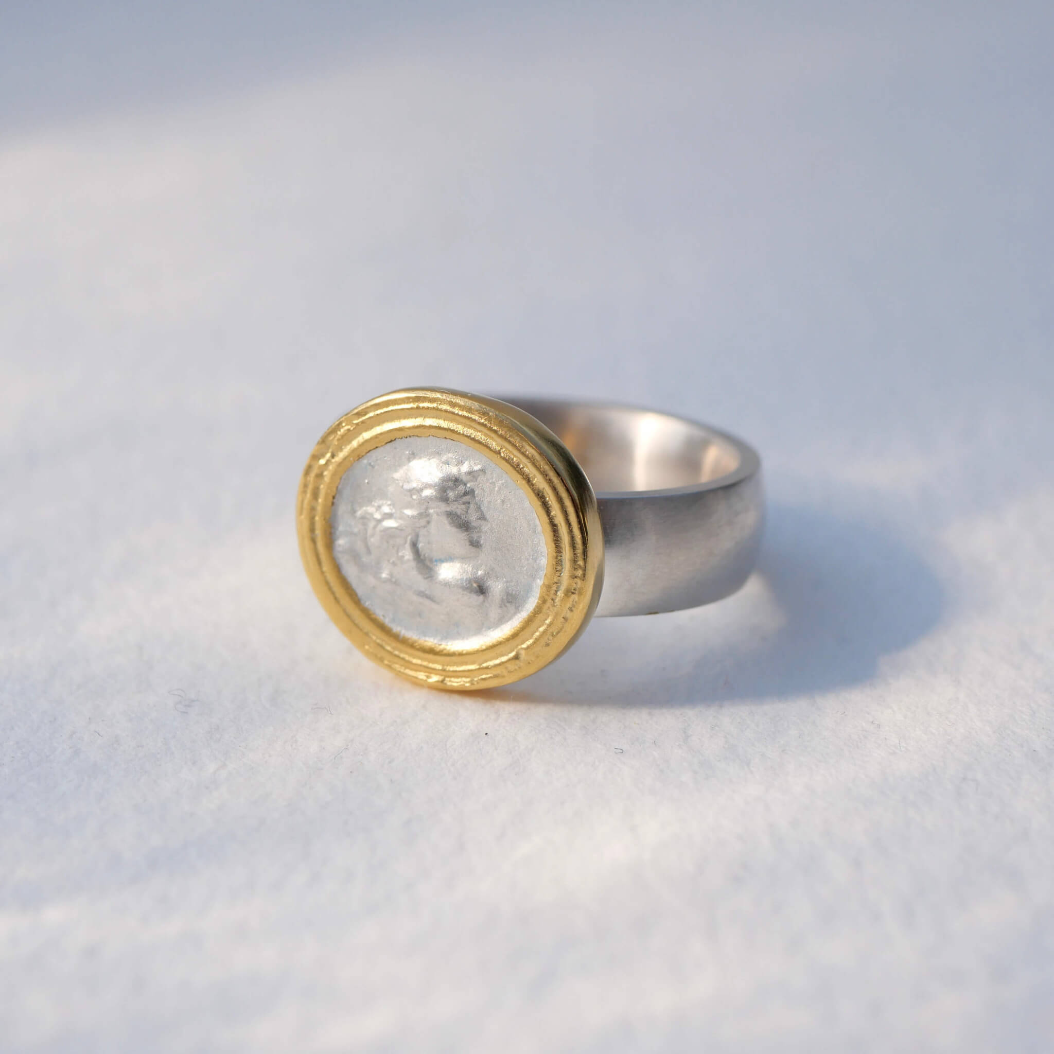Ring Apollon aus 925 er Silber bicolor - True Nuggets of Love