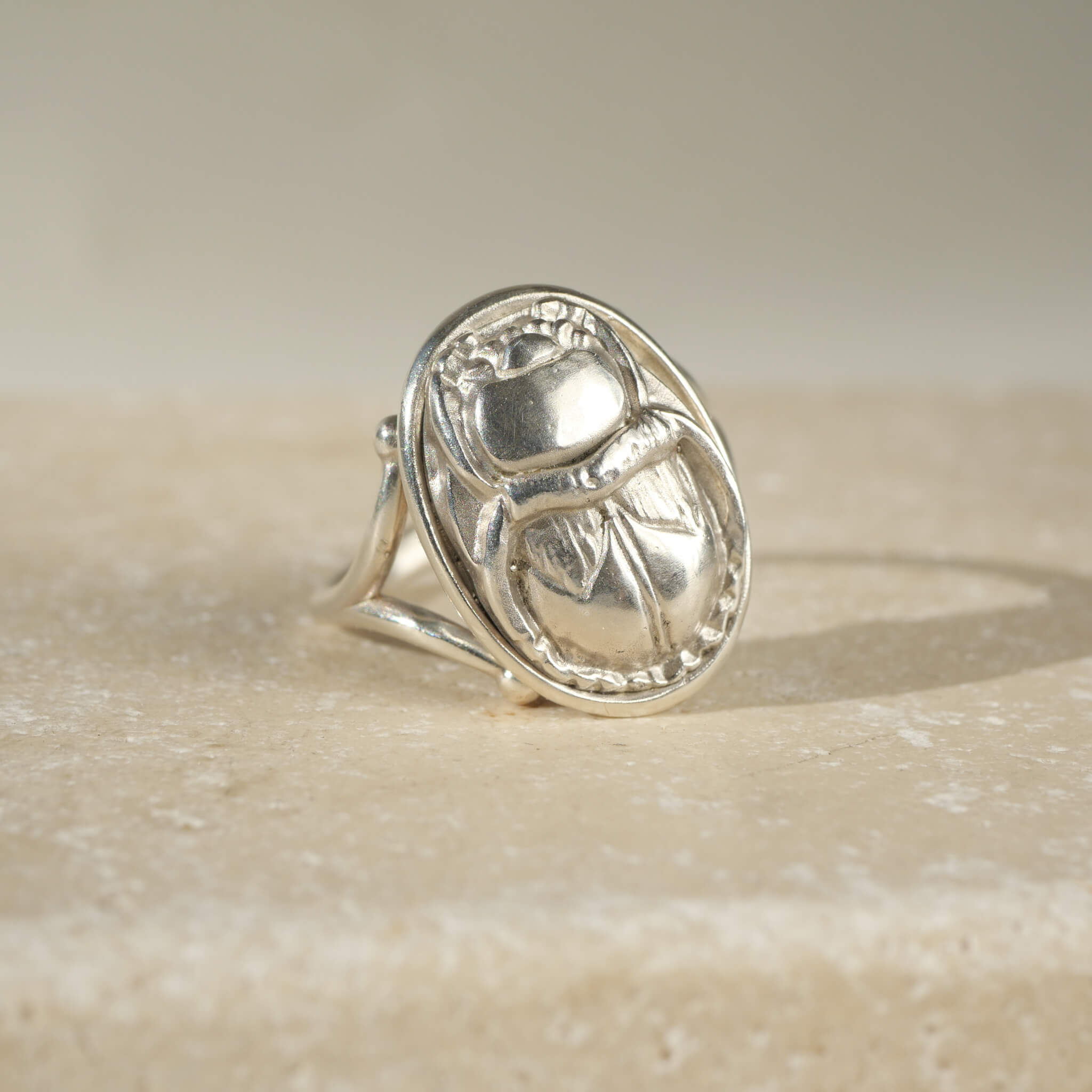Skarabäus Ring aus Sterling Silber