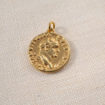 Rückseite der Münze Fortuna, Caesar Augustus, Kettenanhänger Fortuna, die Göttin des Glücks aus 585er Gelbgold, Talsiman, Geschenk, Glücksbringer - TRUE NUGGETS o
