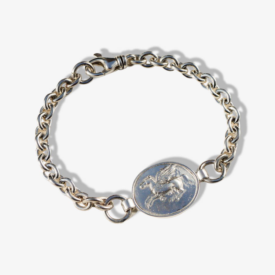 Zartes Pegasus Armband mit Münzreplik als Mittelteil - TRUE NUGGETS of love