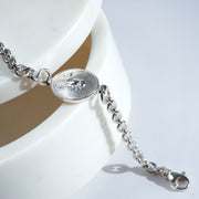 Armband Pegasus mit Münzreplik, geflügeltes Pfer, aus 925er Sterling Silber - True Nuggets of love
