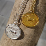 Lange Kette Pegasus aus 925er Silber und 925er Silber, vergoldet- True Nuggets of Love
