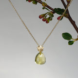 Kette Flora mit gelbem Lemon Citrin aus 925er Silber, vergoldet - True Nuggets of Love
