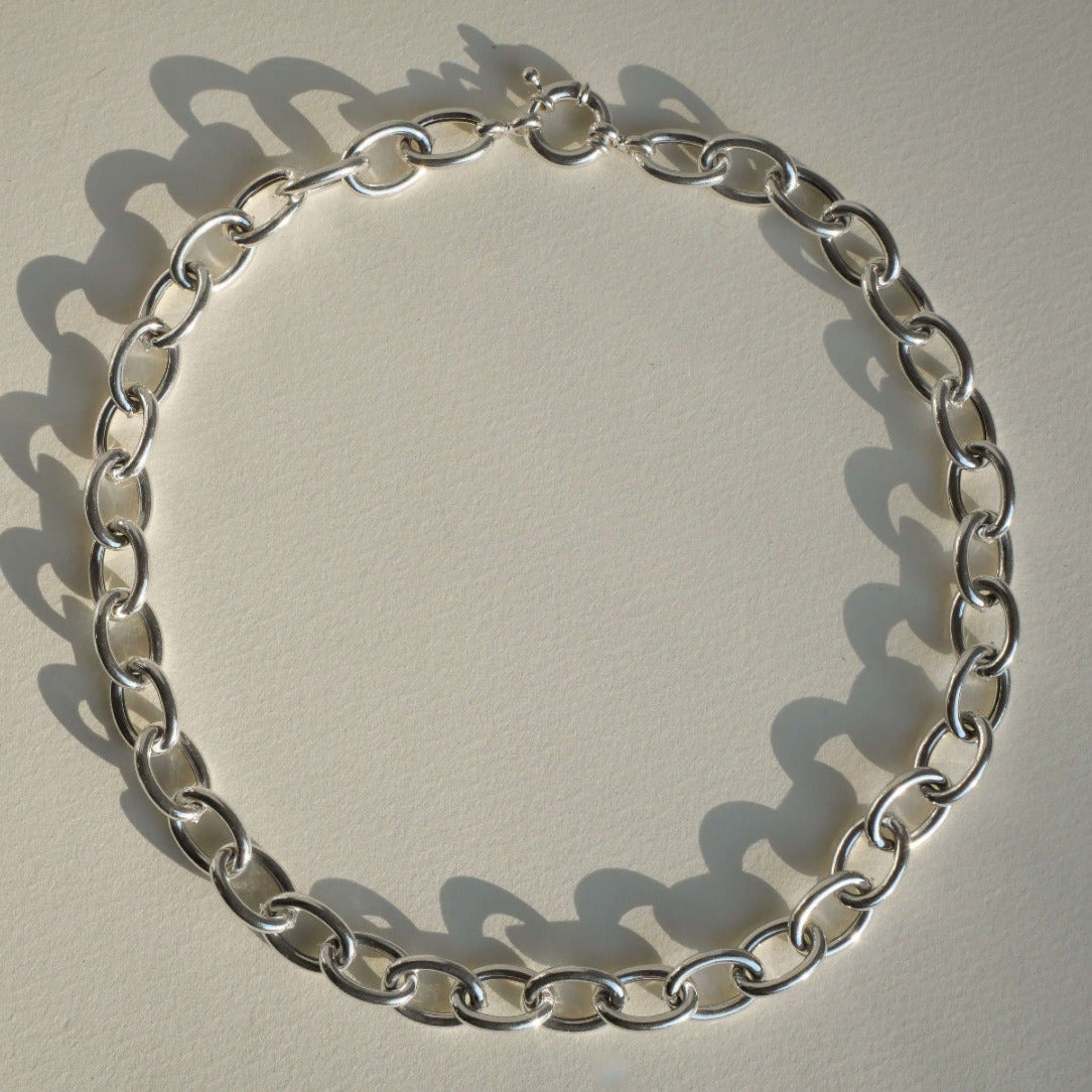Kette Freya, große Glieder aus 925er Silber - TRUE NUGGETS of love