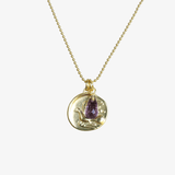 Kette Frida mit Anhaenger Lana aus Amethyst, vergoldetes 925er Silber - TRUE NUGGETS of love