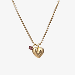 Kette Herz 925er Silber vergoldet mit Turmalin - True Nuggets of Love