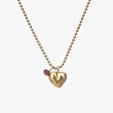 Kette Herz 925er Silber vergoldet mit Turmalin - True Nuggets of Love