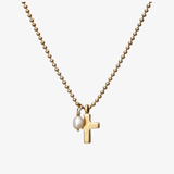 Kette Kreuz 925er Silber vergoldet - True Nuggets of Love