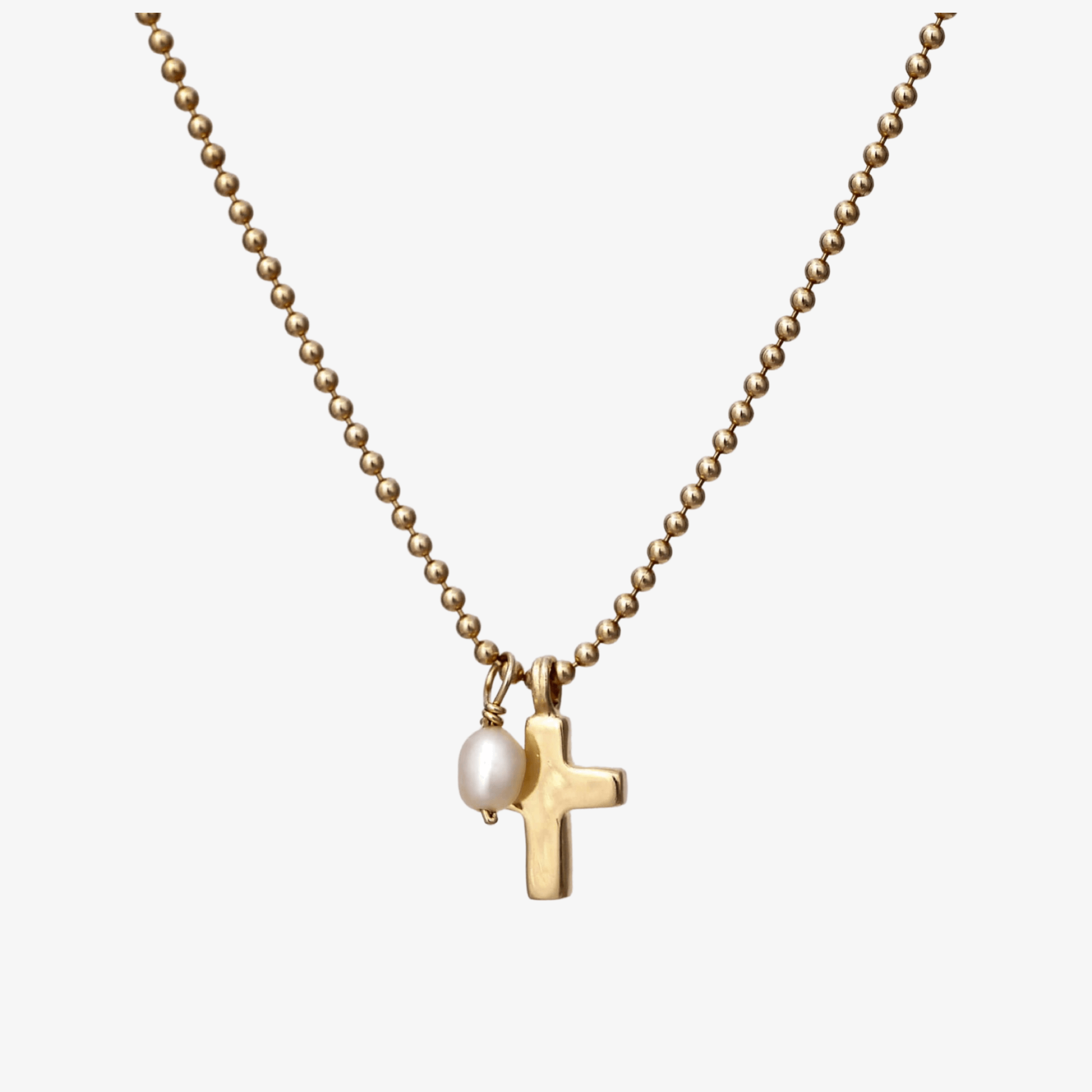 Kette Kreuz 925er Silber vergoldet - True Nuggets of Love