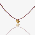 Kette Leona aus Rhodolit mit 925er Silber Anhänger mit Löwe und Stern - True Nuggets of Love