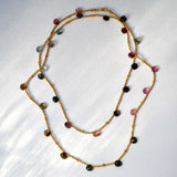 Lange Kette Athea mit Turmalinen vergoldet - True Nuggets of Love