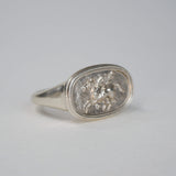 Pegasus Siegelring aus massivem 925er Sterling Silber - TRUE NUGGETS of love